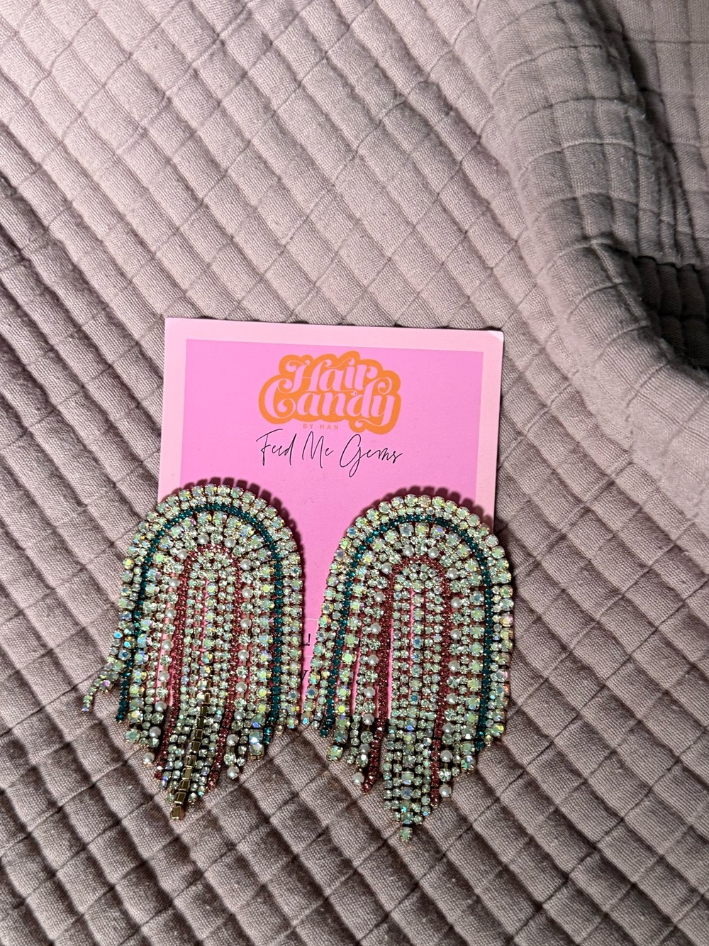 Hair Candy Beaded Fringe Earrings multicolor - Picture 2 of 4